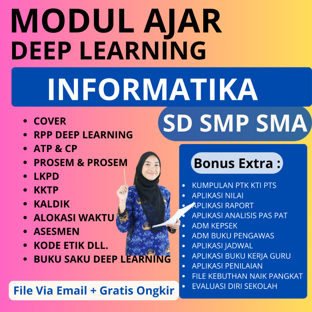 Modul Ajar Deep learning INFORMATIKA SD SMP SMA - RPP/Perangkat Ajar Deep Learning SEMUA MAPEL