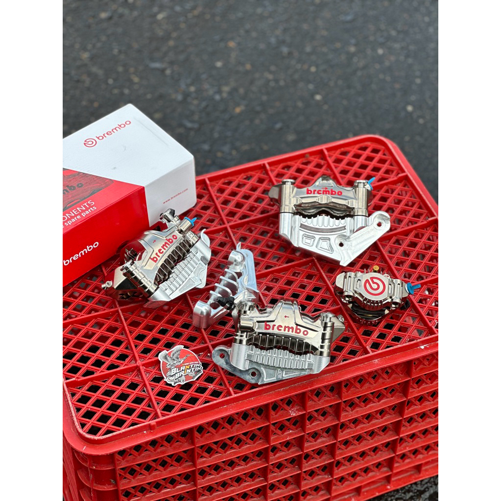 KALIPER BREMBO GP4LM ORIGINAL PICT 100 Grade ORI 1:1 Kaliper bremb0 GP4LM picht 100mm kanan Caliper 