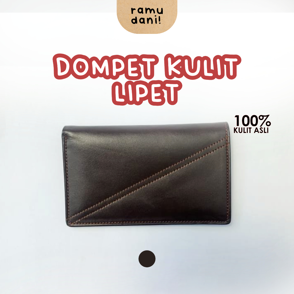 DOMPET KULIT LIPAT | FREE CUSTOM NAMA/GAMBAR