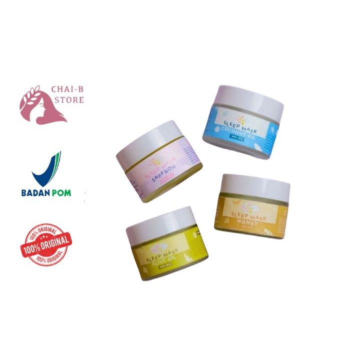 BYBDKA Sleeping Mask 15gr 50gr Saffron, Honey, Coconut Oil. Olive Oil, Sleeping Mask Bybdka BPOM