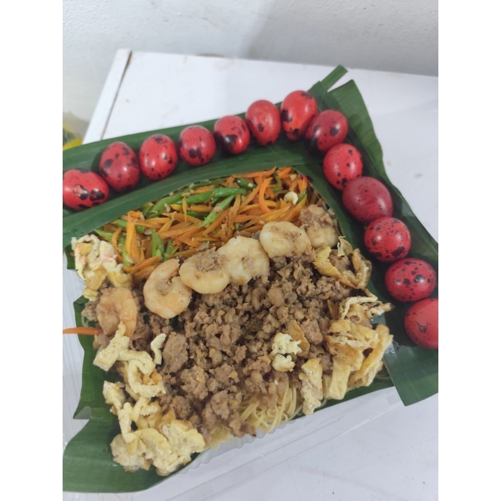 Mie ulang tahun / mien sien / mie panjang umur mix teliur puyuh