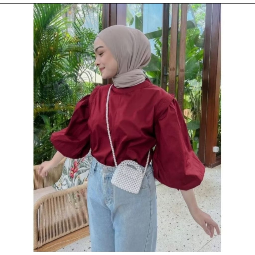 PRELOVED - Moni Blouse / Katun poplin - Byasa Shop