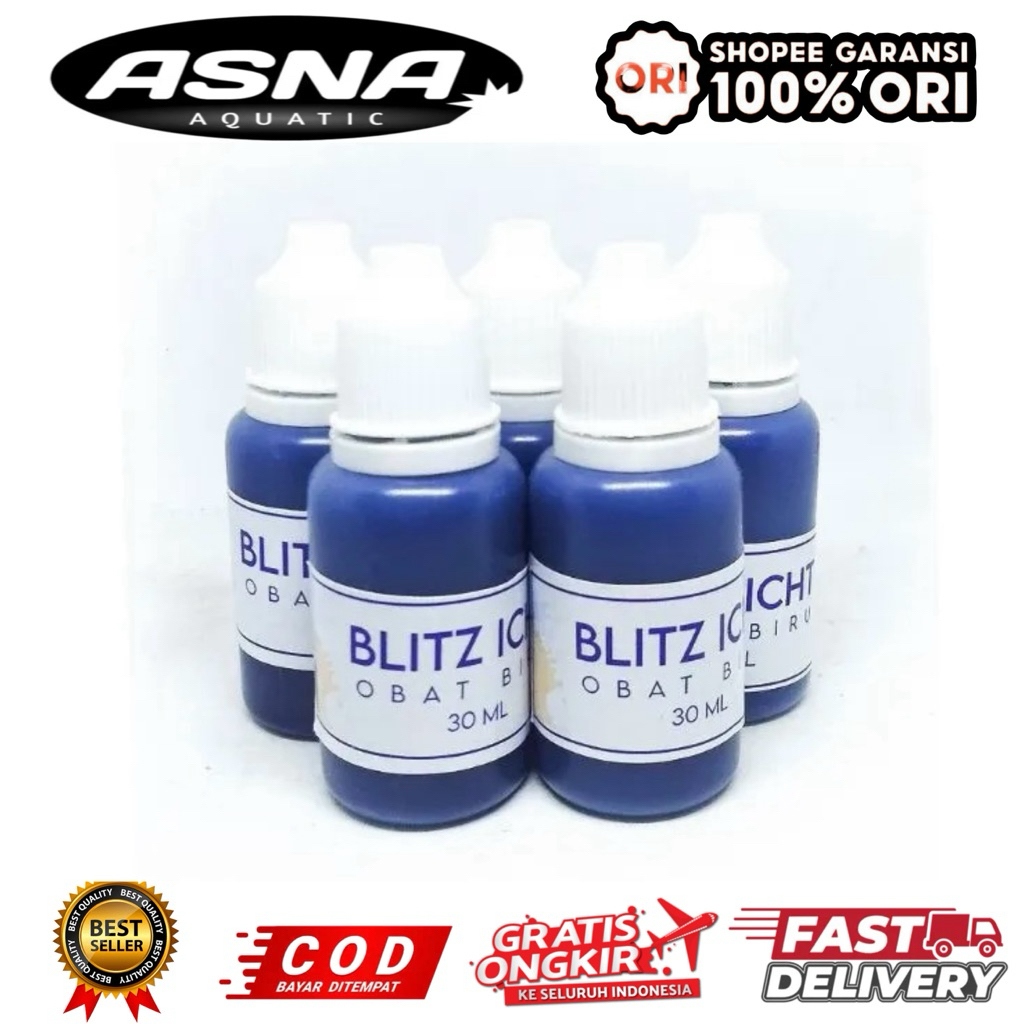 obat biru ikan cupang blits ich 30ml