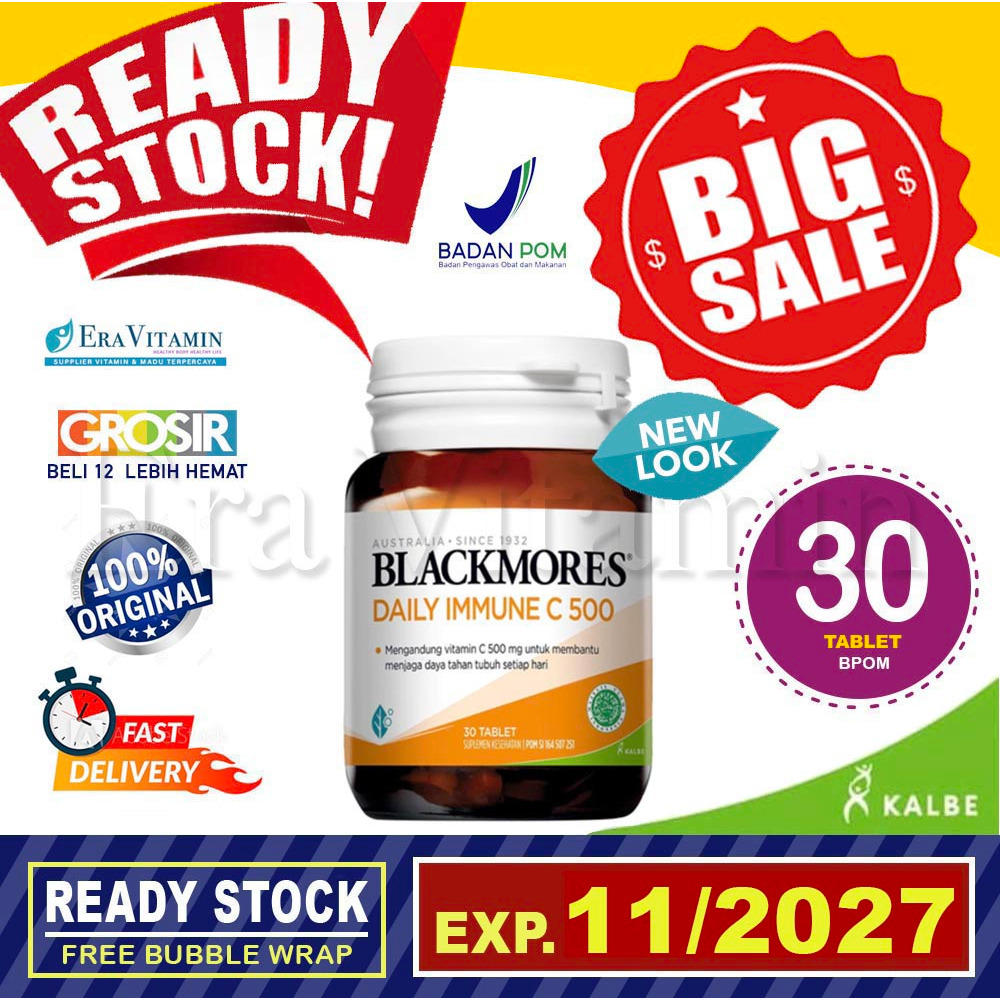Blackmores Daily Immune Vitamin C 500 mg isi 30 tablet Vit C Suplemen Kalbe