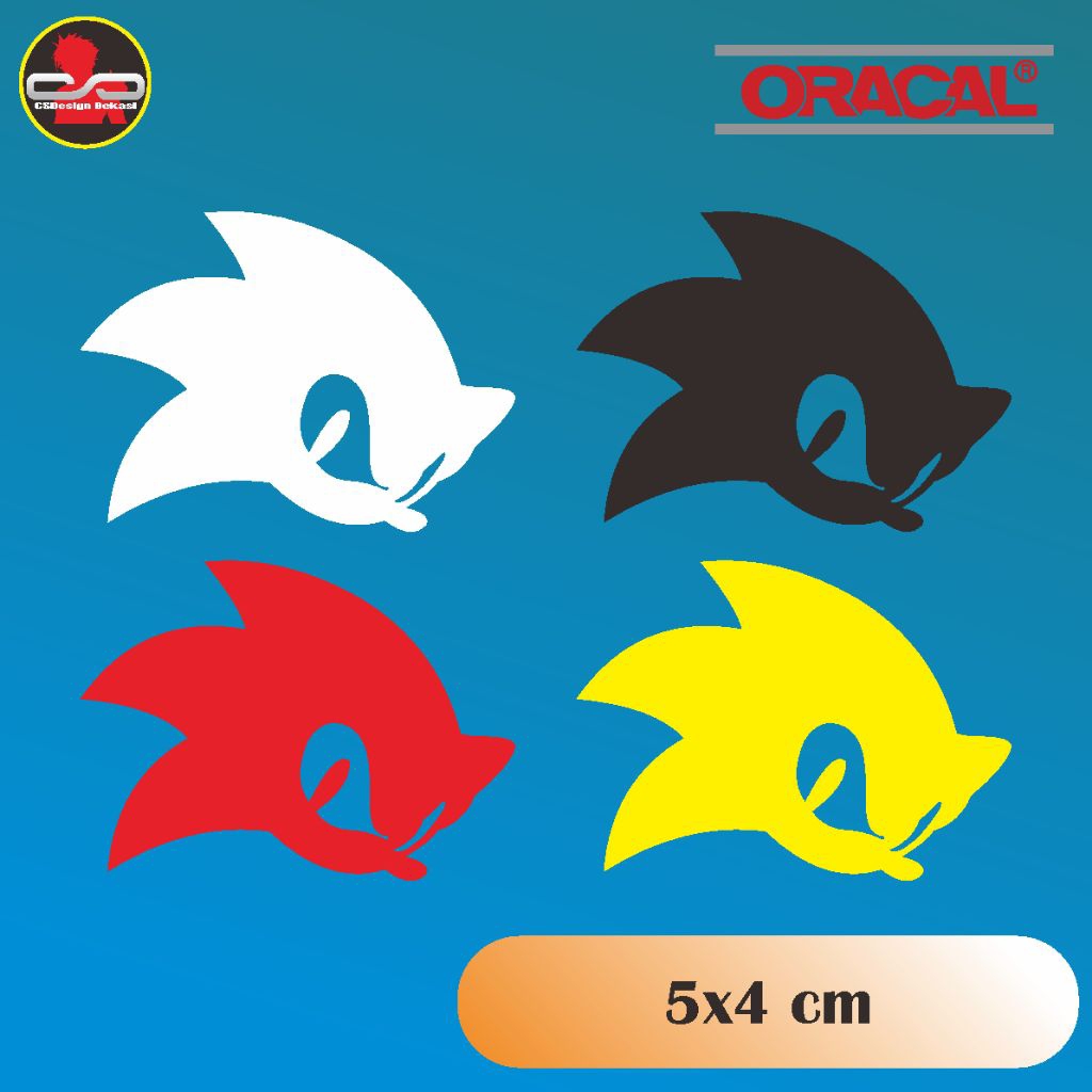 Cutting Stiker Sonic Bahan Oracal