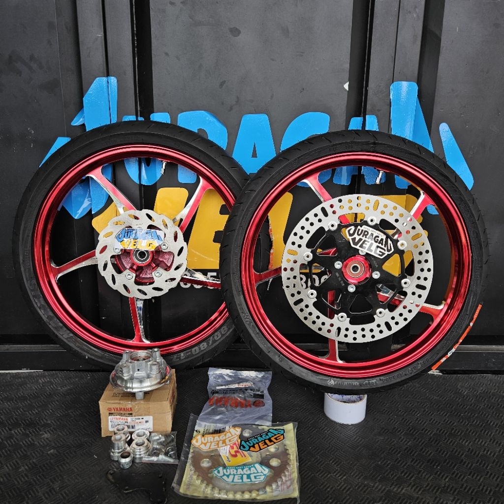 whelset velg VND KZR SET BAN pnp crf cbr cb150r tiger revo sonic supra125 gtr ninja klx dtracker sat