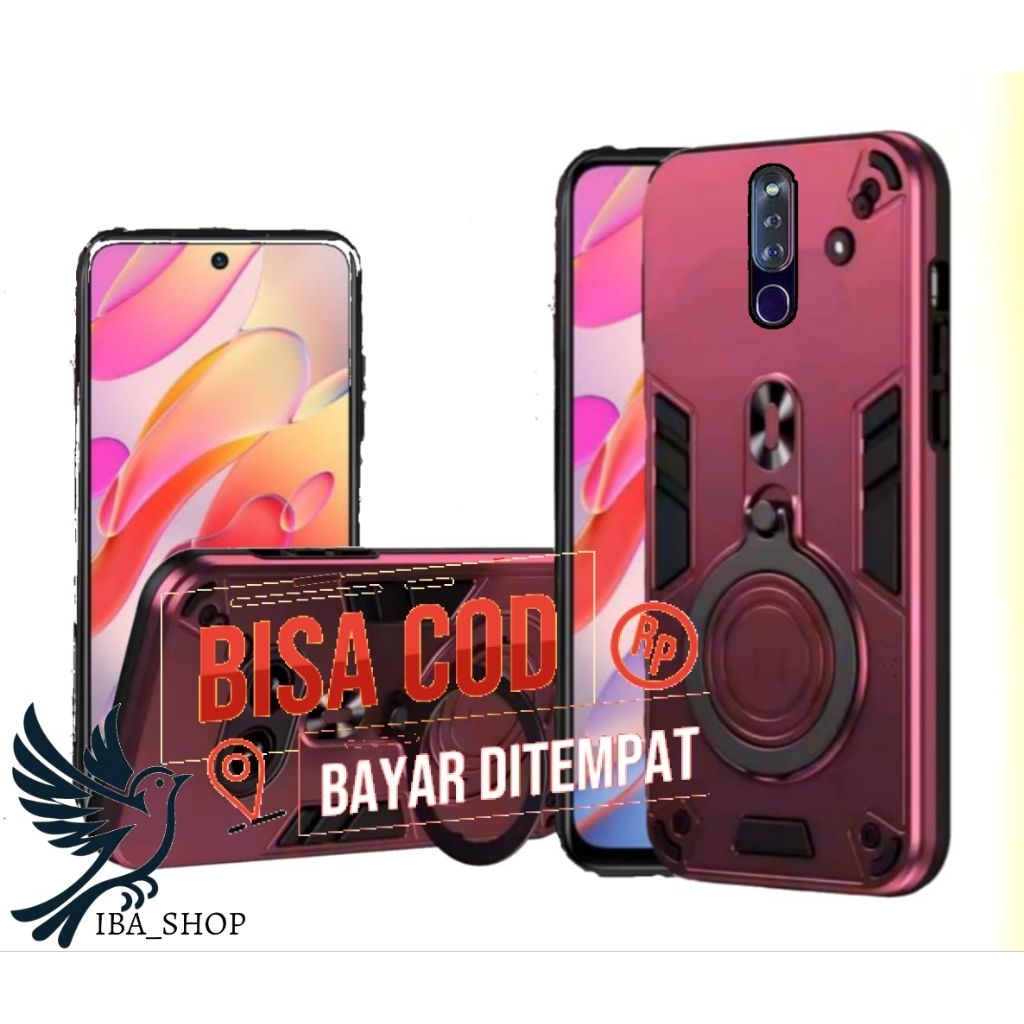 CASE HP OPPO F11 PRO CASE ROBOT HIT EYE RING PRO CAMERA HARDCASE ARMOR NEW COVER