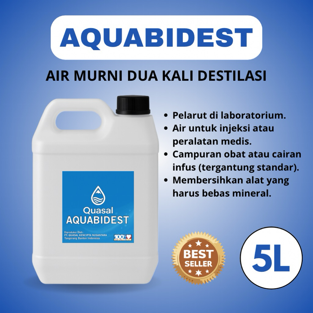 Aquabidest / Aquabidestilata / Aquabidest 5 Liter