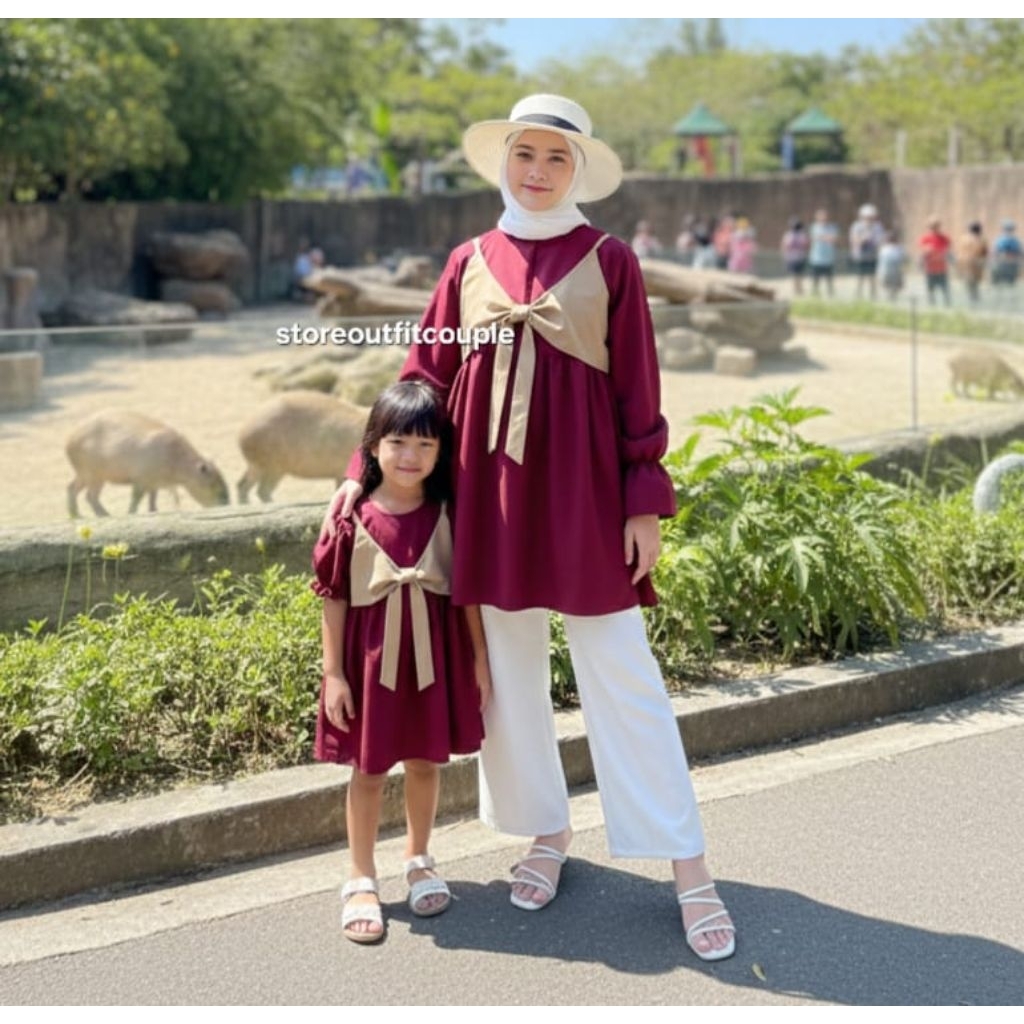 Fuji Couple Ibu Dan Anak Perempuan / Baju Couple Ibu Dan Anak Perempuan / Blouse Couple Ibu Anak Per