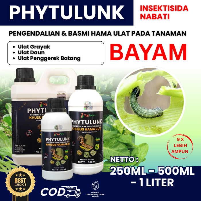 Obat Ulat Topfarm / Obat Hama Bayam / Obat Ulat Daun Bayam / Obat Hama Kangkung Dan Bayam / Obat Ham