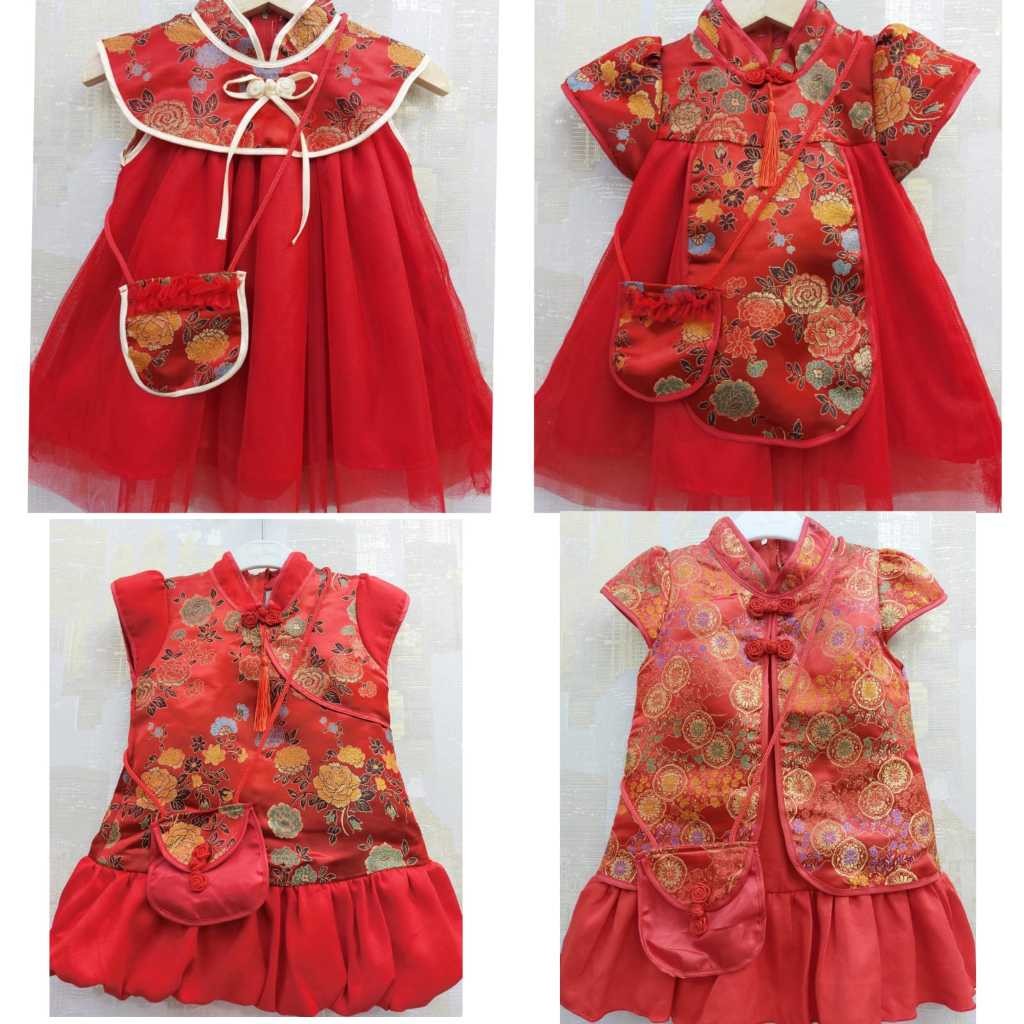 DRESS IMLEK ANAK PEREMPUAN CHEONGSAM QIPAU 2025 / BAJU CINA ANAK