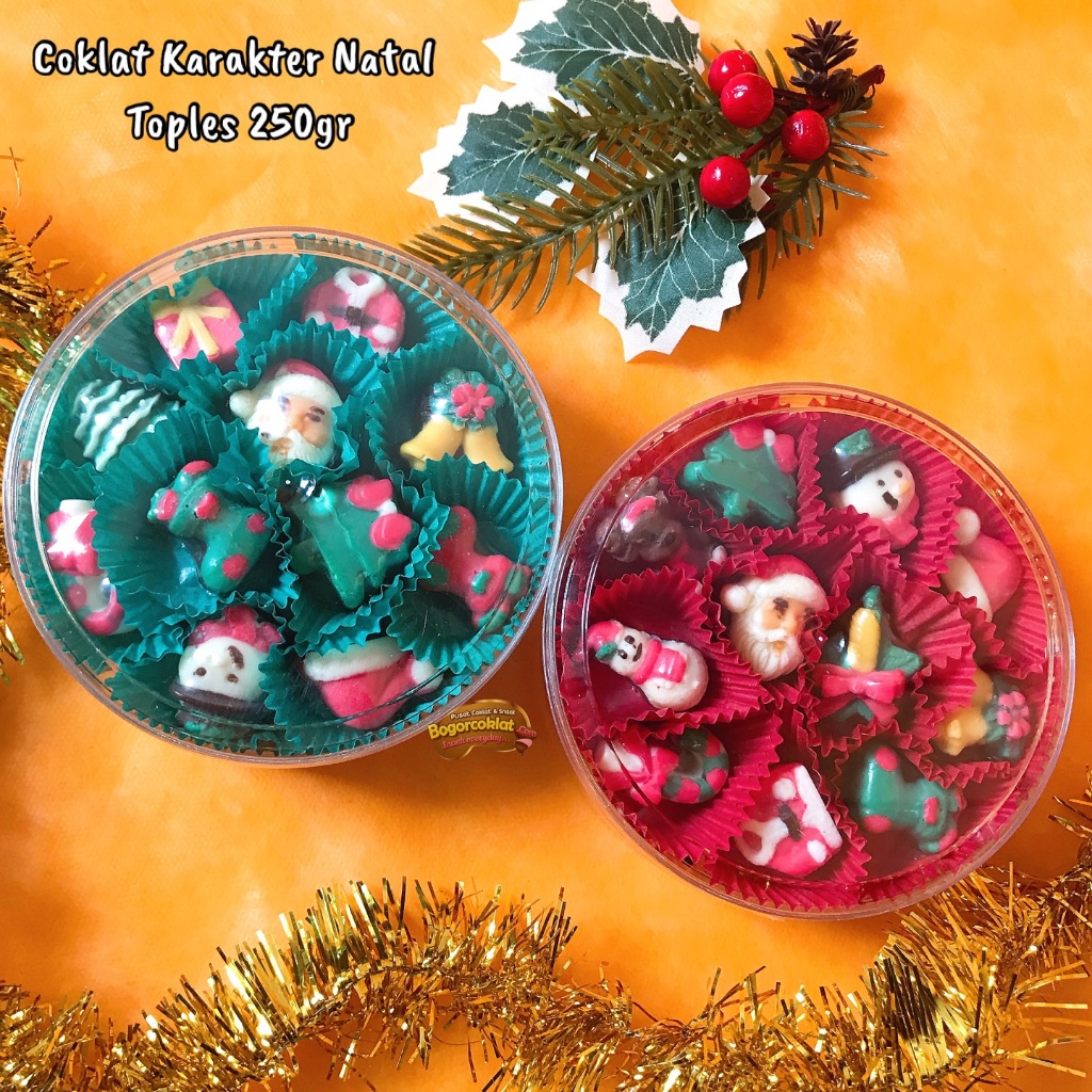Coklat Karakter Natal Toples