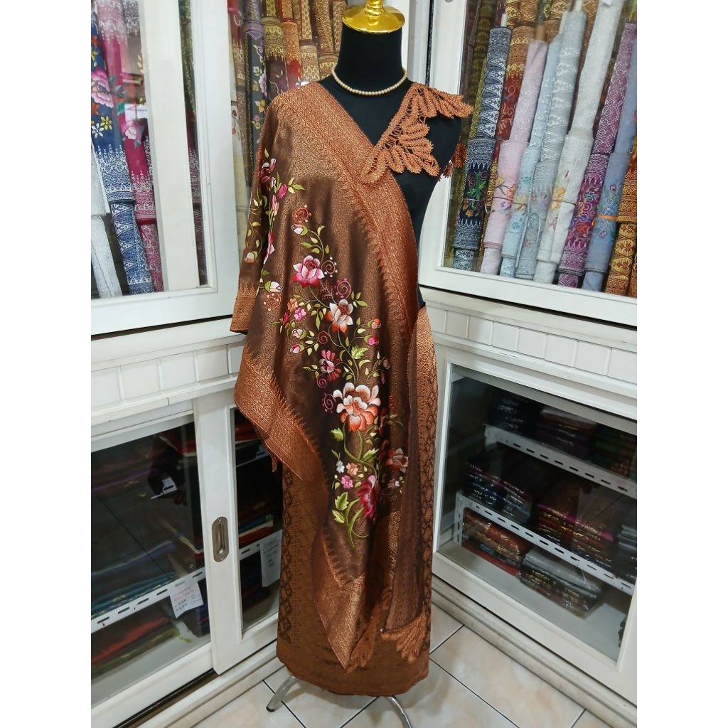 Songket Halaban Suji BALAPAK , Songket Sulam Pandai Sikek, Songket Pandai Sikek Selendang Sulam  Sel