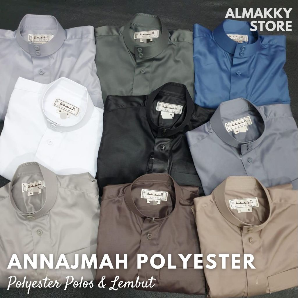 new deals jubah annajmah polyester polos - gamis pria premium thobe an najmah umroh haji mekkah