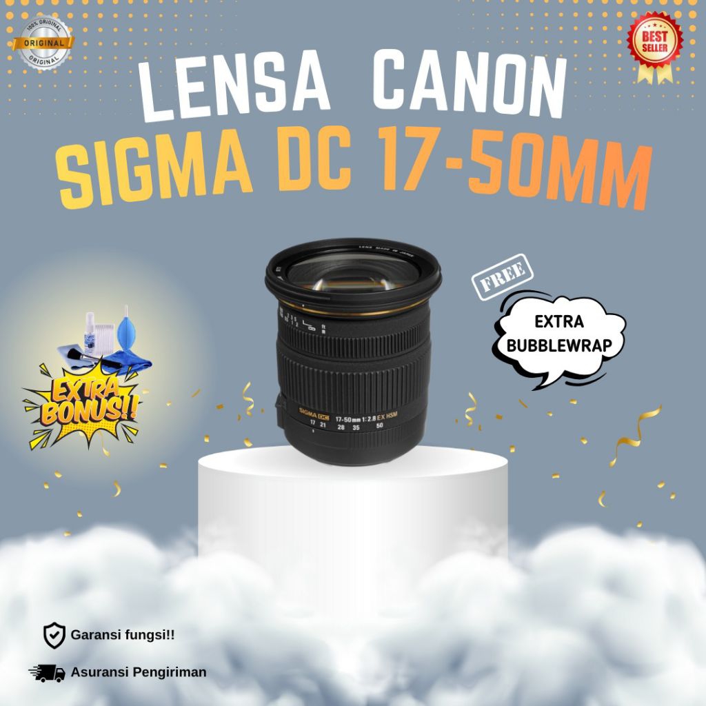 LENSA SIGMA DC 17-50mm WIDE FOR CANON LIKE NEW