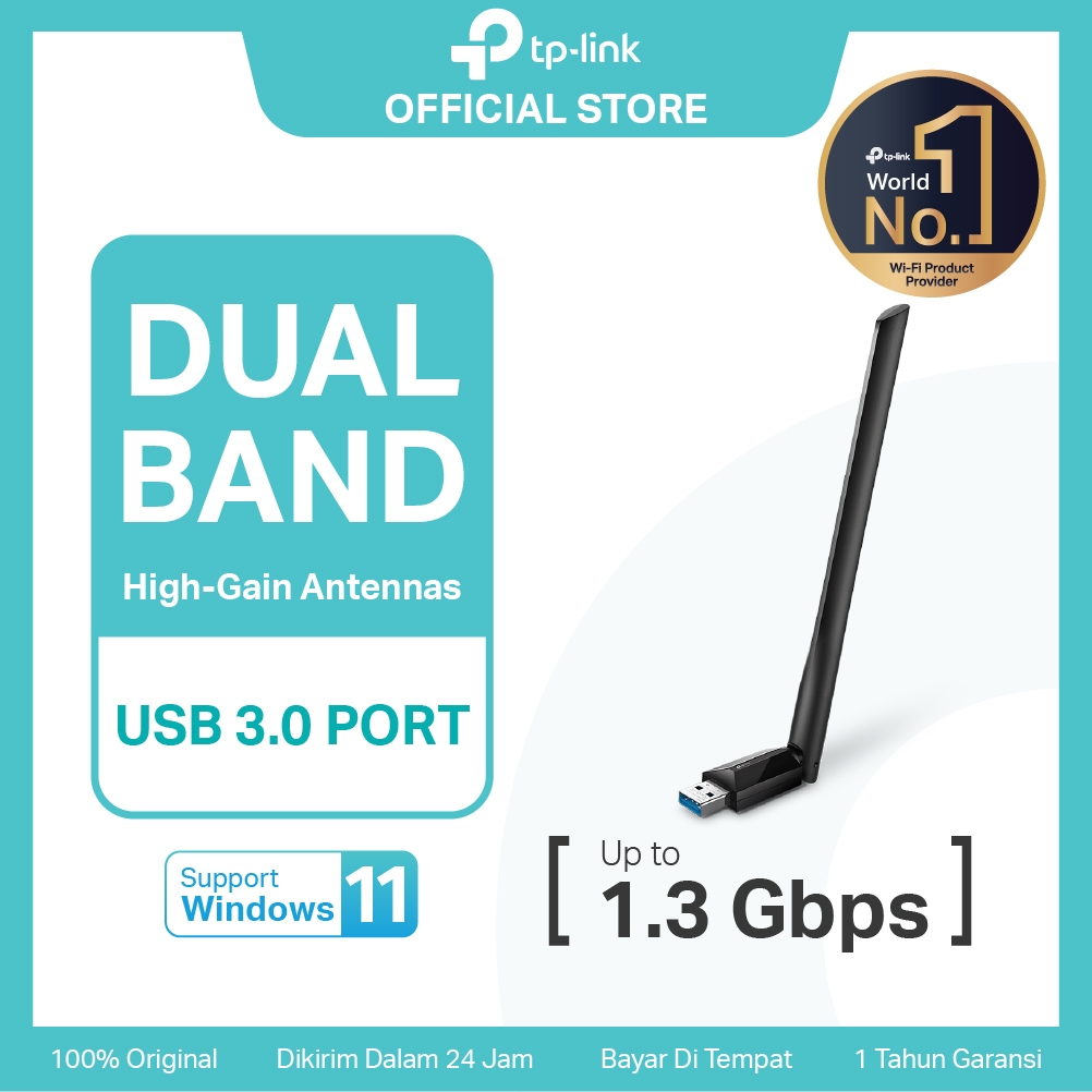 TP-Link Archer T3U Plus | AC1300 High Gain WiFi Adapter | Dual Band | WiFi 5 Adapter | Dongle | T2U