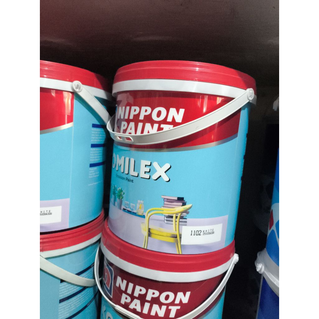 Cat Tembok Nippon paint Komilex 18 Kg / 1 pail warna putih dan putih salju
