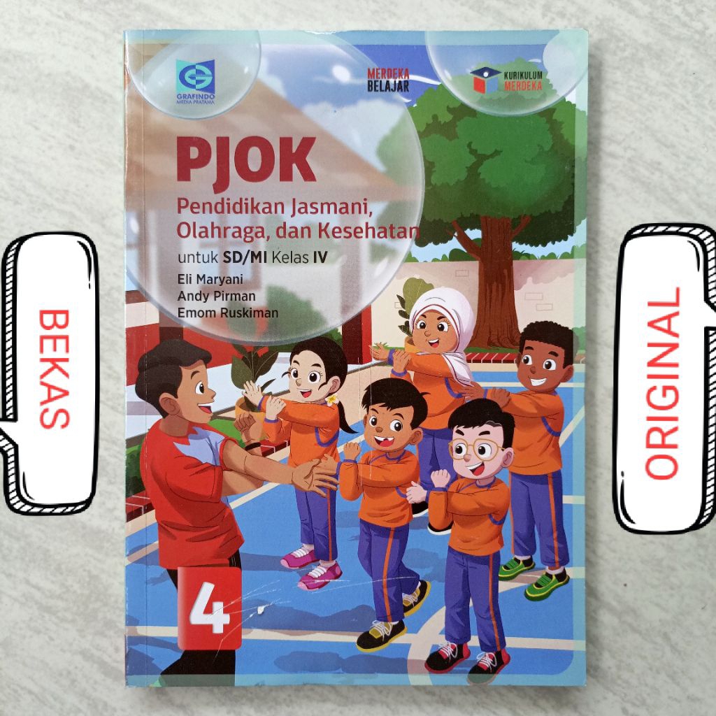 ( BUKU BEKAS ) ( ORIGINAL ) PJOK Pendidikan Jasmani Olahraga dan Kesehatan Kelas 4 IV SD MI Penerbit