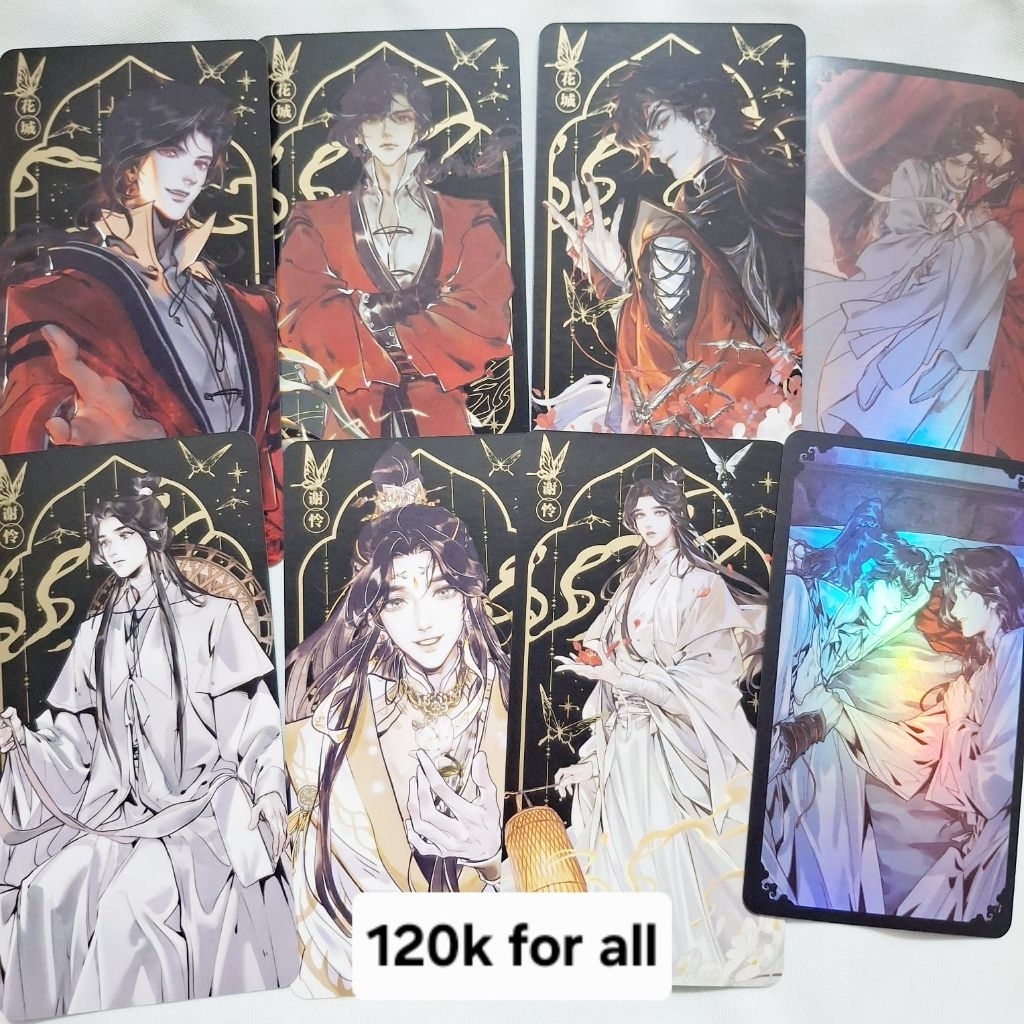 TGCF Official Holographic Card Hua Cheng Xie Lian Hualian Taizi Dianxia dari Bonus Artbook Manhua