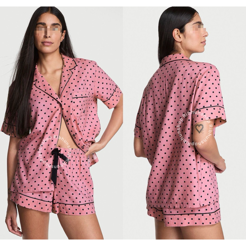 Victoria Secret Original Flannel Short Pajama Set Size XS S M L XL