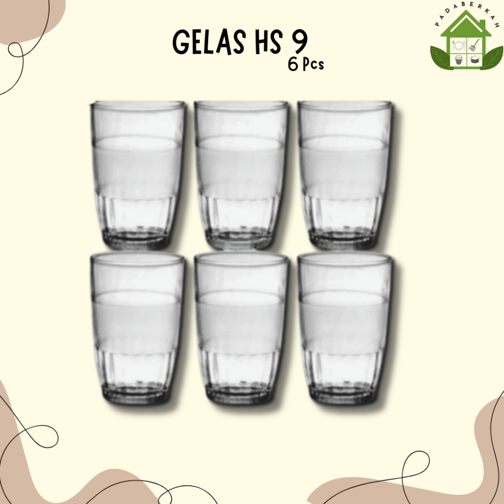 GELAS CANGKIR BELING KACA KOPI BENING 6 PCS GELAS MINUM POLOS