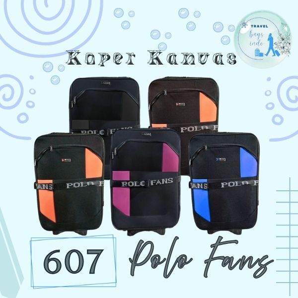 Koper Kain 18 inch Polo Koper Kabin Koper Kanvas Ringan Termurah Koper Travel Haji Umroh