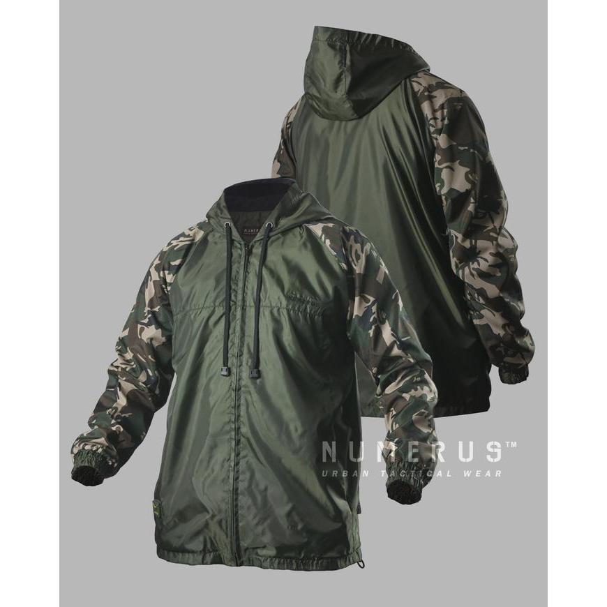 6don- Numerus Alpha Camouflage Jacket - Running - Hoodie - Army - Streetwear