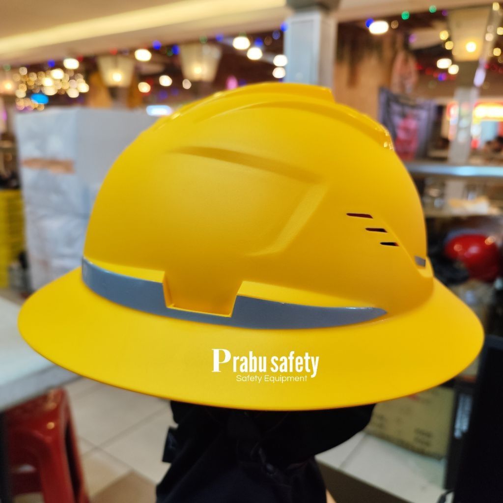 HELM SAFETY MSA FULL BRIM TERBARU WARNA KUNING | HELM MSA LOKAL FULL BRIM NEW