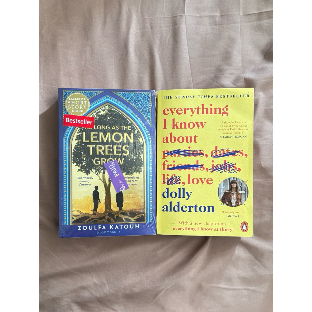 [preloved & new sealed] buku everything i know about love & as long as the lemon trees grow ORI PERI