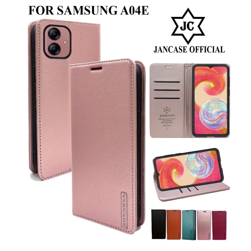 jancase samsung a04ecover hp model dompet multi fungsi flip case walet leather