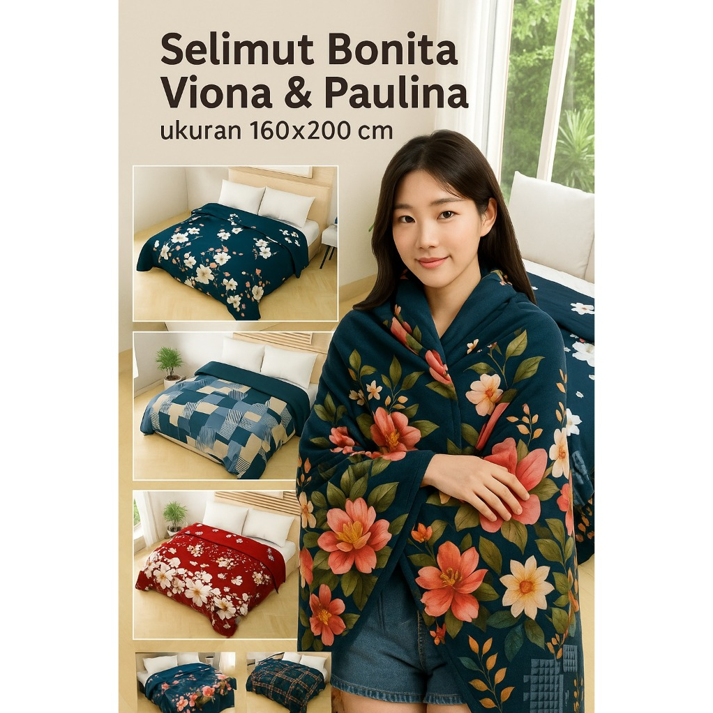 Selimut Bonita Viona Ukuran 160x200 cm