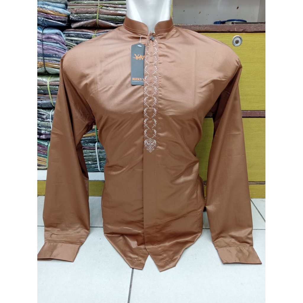 DO'A AMAK 2007-Baju muslim Koko putih dewasa-koko lengan pendek pria-kemko buat lebaran-koko putih K