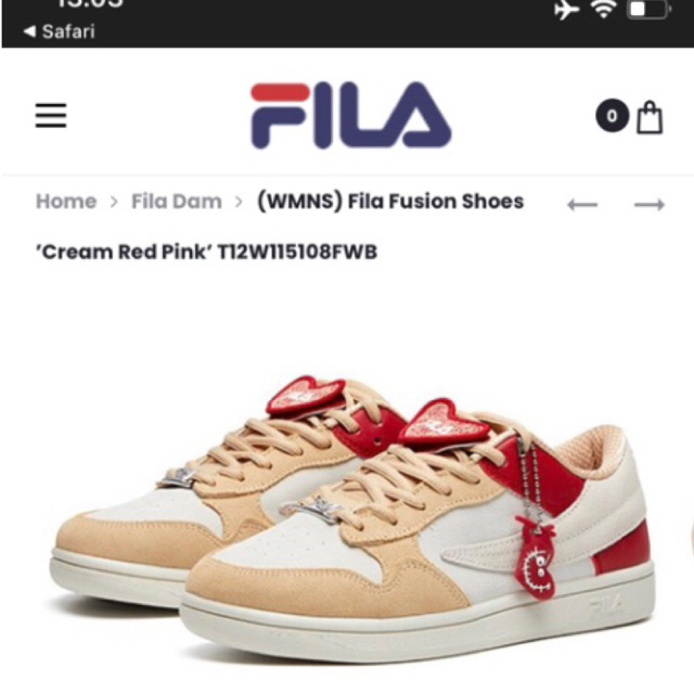 Fila Fusion ‘Cream Red Pink’ / Sepatu Fila / Sneakers Fila