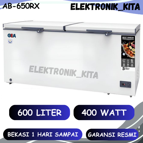 GEA CHEST FREEZER 600 LITER AB 650 RX AB650RX AB-650RX AB-650-RX FREEZER BOX GARANSI RESMI BEKASI