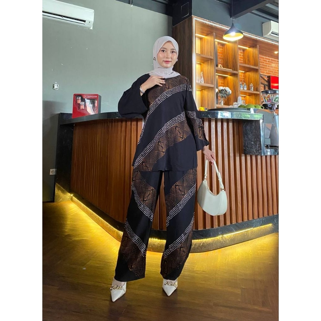 TERLARIS (COD) SETELAN CELANA PANJANG JUMBO MURAH STELAN BAJU TIDUR BATIK WANITA PIAMA GROSIR DASTER