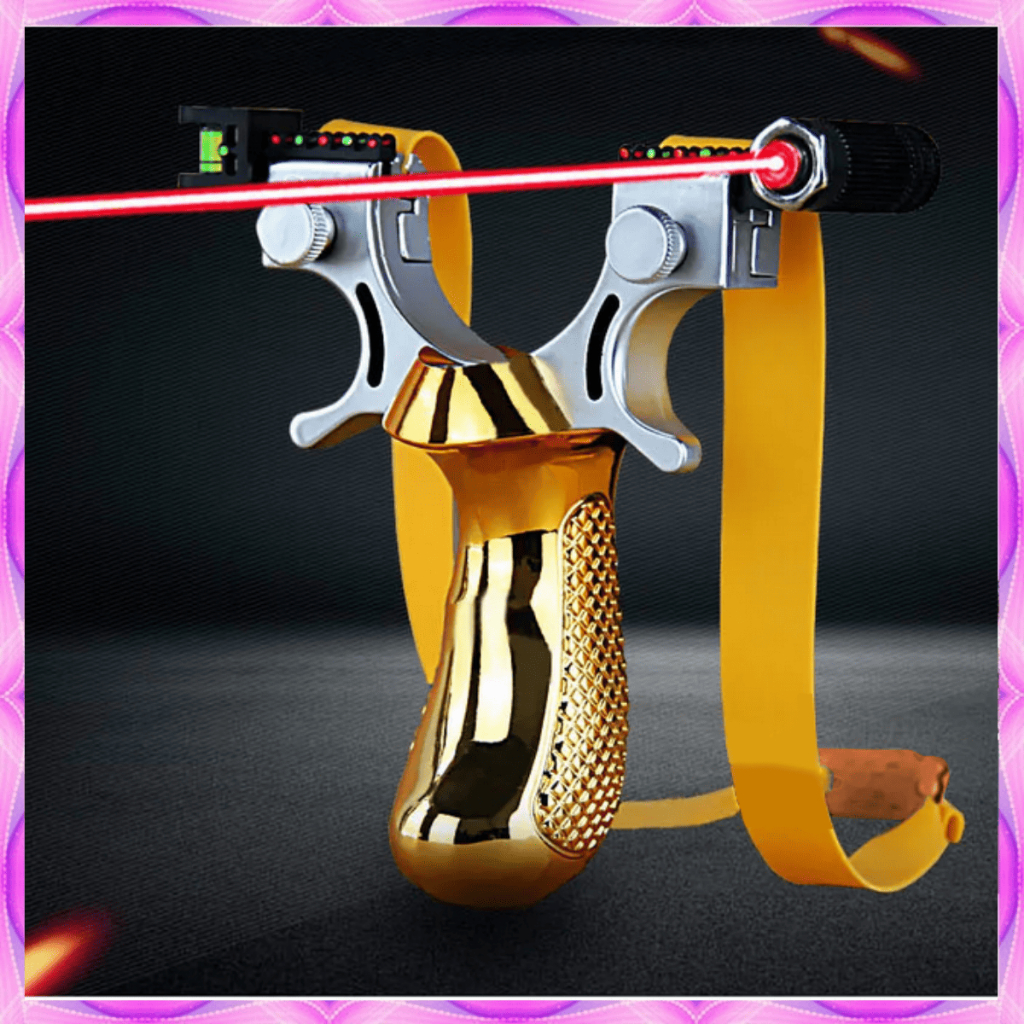 Ketapel Laser Plintengan Burung Ikan Alumunium Big Power Tactical Slingshot WLaser Sight-COD
