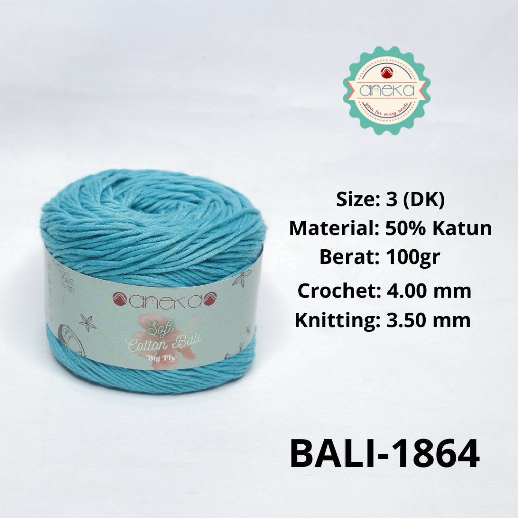 ANEKA - Benang Rajut Katun Bali ANEKA / Soft Cotton Big Ply made by ANEKABENANG - 1864