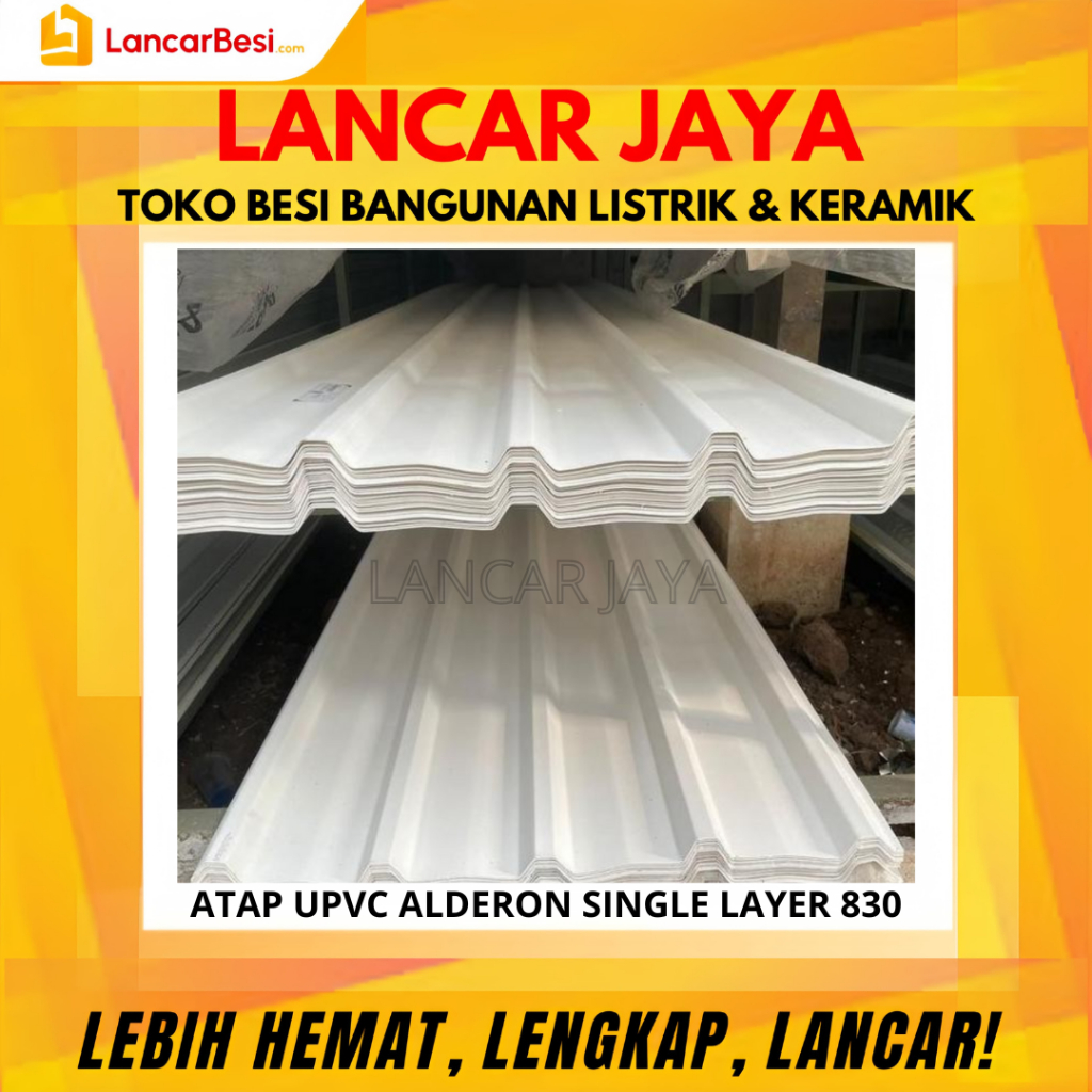 Atap UPVC DR SHIELD 750 Single Layer 3 Meter | 6 Meter Hanya Untuk Area Jogja & Sekitarnya