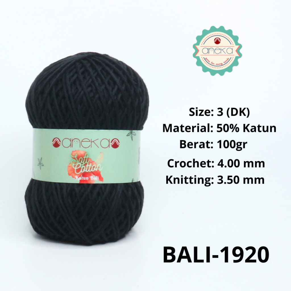 ANEKA - Benang Rajut Katun Bali ANEKA / Soft Cotton Big Ply made by ANEKABENANG - 1920