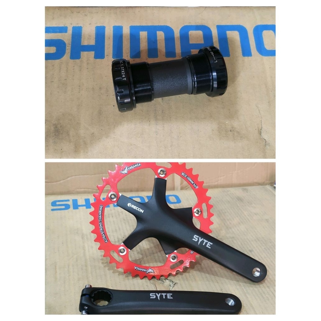 Termurah Paket Crank Rotel Piringan Hollowtech HT 2 HT2 Single Speed Sepeda Bmx Lipat Mtb Federal Sy