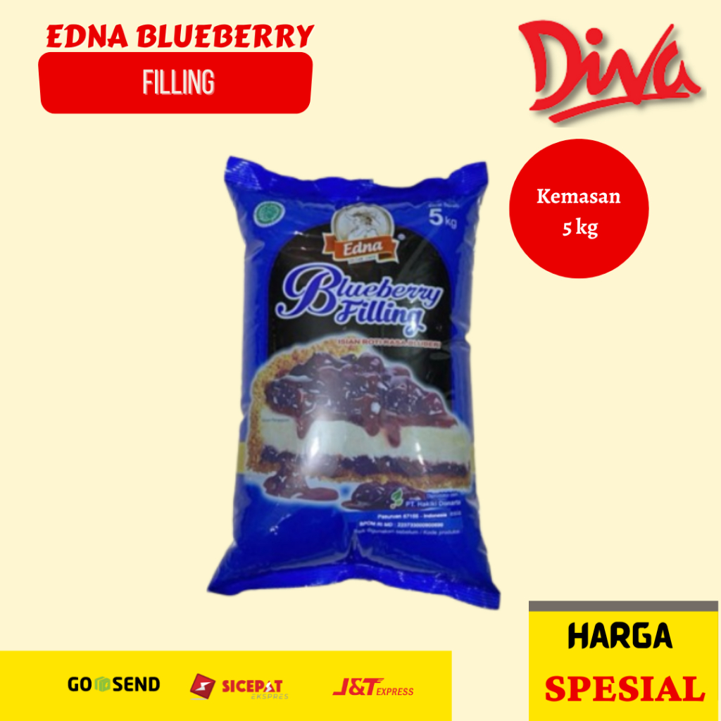 EDNA Blueberry Jam Filling 5KG | Edna Selai Blueberry