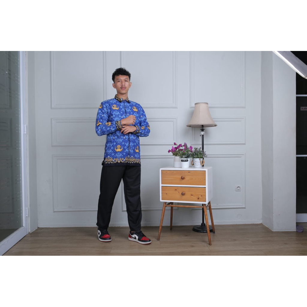 Baju KORPRI Pria Lengan Panjang/Atasan KORPRI Pria Bahan Katun