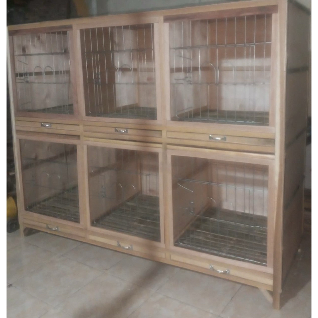 Kandang ayam bangkok 6 pintu