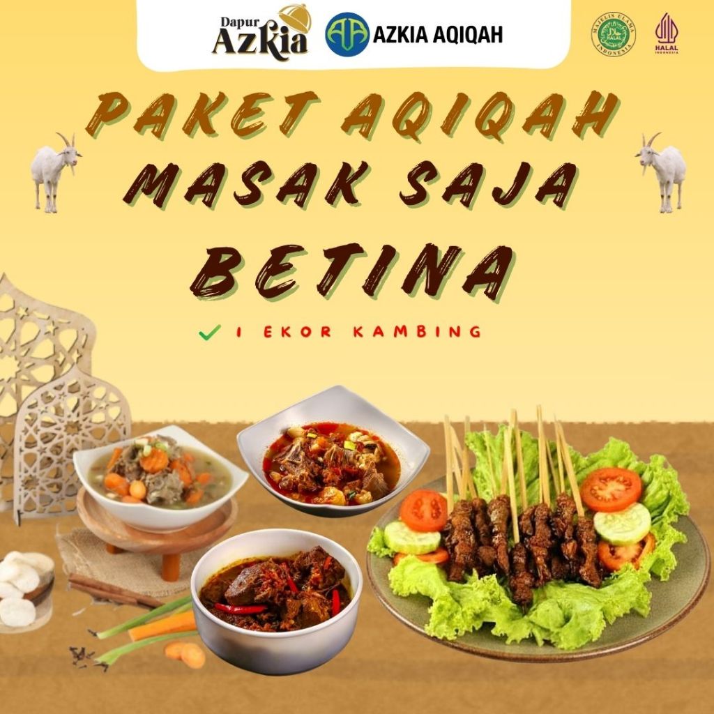 PAKET AQIQAH MASAK AJA BETINA -masak aja-Murah-Paket Aqiqah Kambing-enak-viral-jabodetabek-berpengal