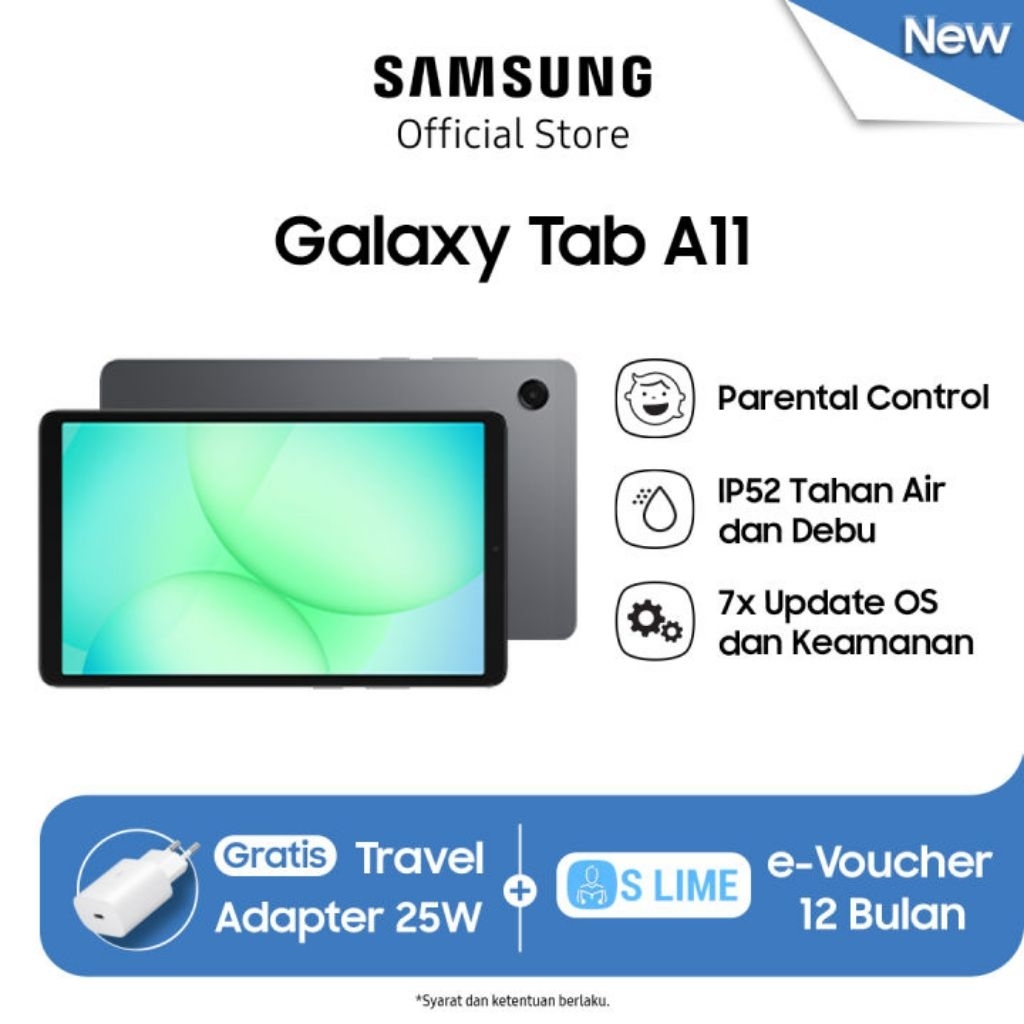 SAMSUNG TAB A11 4G 4/64 GB GARANSI RESMI SAMSUNG