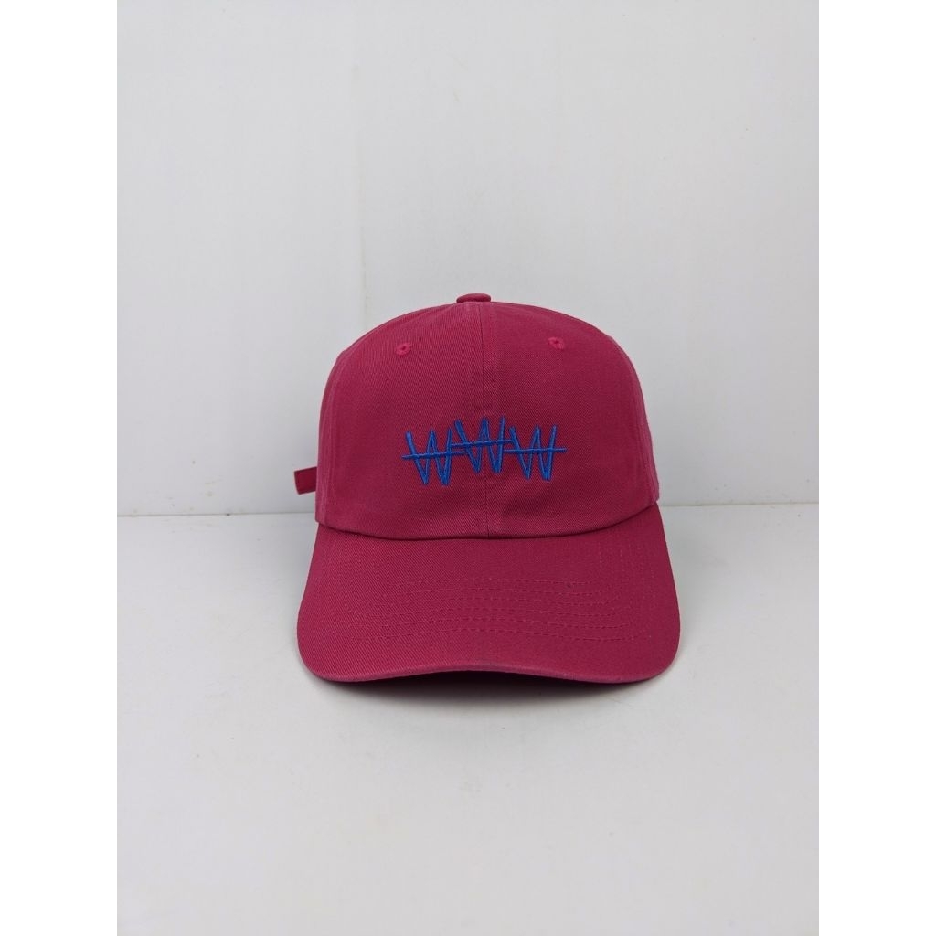 Topi LMC Lost Management Cities Korea Logo Blue Magenta Streetwear Skate Surf BMX 6 Panel Cap Simpel