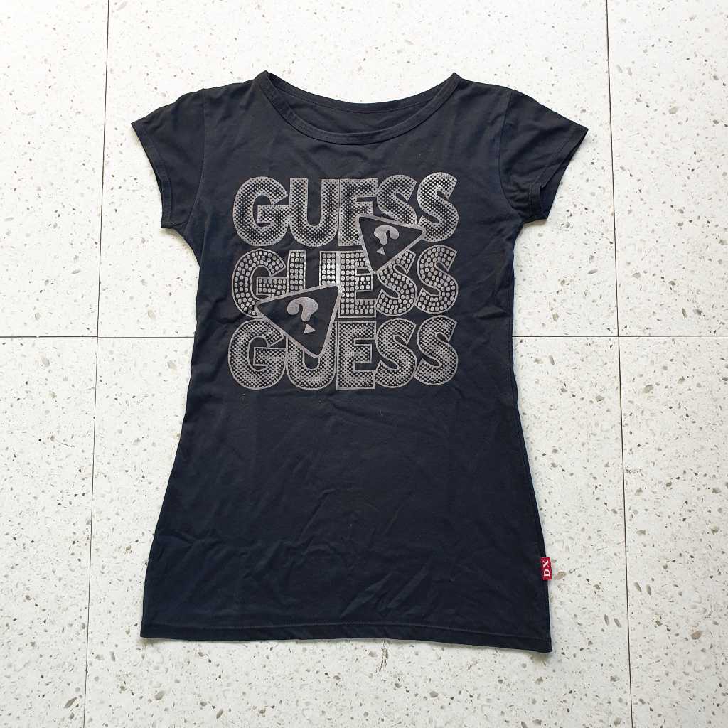 Baju Kaos Wanita Anak Guess Jeans / Size S - LD 41 cm / Bekas - Second - Preloved