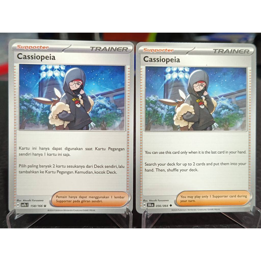 kartu pokemon TCG ori trainer cassiopeia Indonesia English