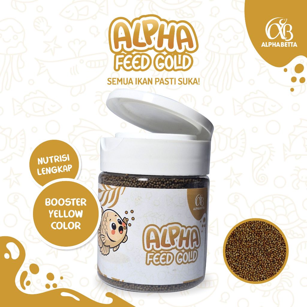 Pakan Pelet Ikan Hias Cupang Avatar Gold, Gold, RGG, Yellow Solid, Orange Meningkatkan Warna Emas/Ku