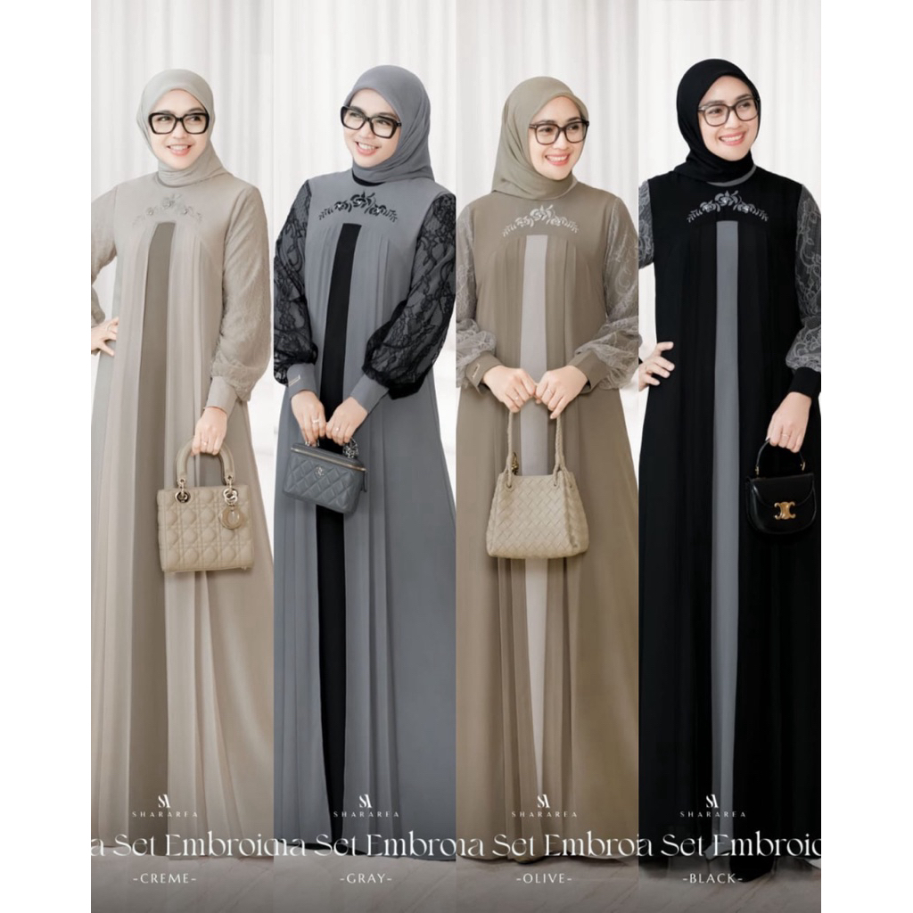 Akleema Set Embroiderry (Set Scarf) by shararea